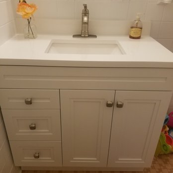 Flanagan's Precision Woodworking - Custom vanity that Mike built for us (see review) - Cabinetry Near Me - Medfield, Massachusetts