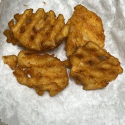Southwell's Hamburger Grill - Leftover waffle fries. The serving was generous. I enjoyed the texture which was different from most.