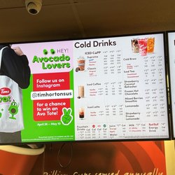 Tim Hortons - Menu