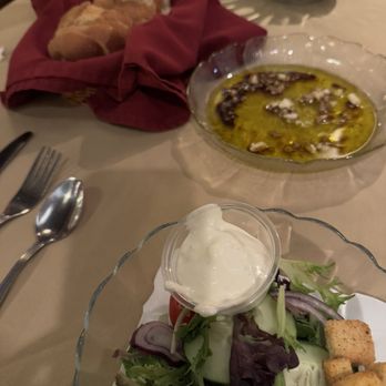 Mario's Restaurant - Salads, bread, garlic oil balsamic dip - Italian Near Me - Lake George, New York Mario's Restaurant - Salads, bread, garlic oil balsamic dip - Italian Near Me - Lake George, New York