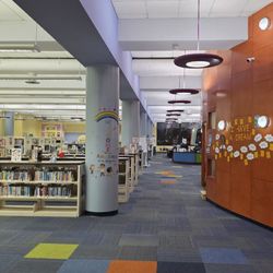 Live Oak Public Libraries - The first level children's section.