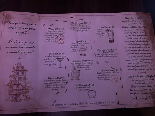 Menu photo 3 Wizards & Wands San Francisco, CA Menu photo 3 Wizards & Wands San Francisco, CA