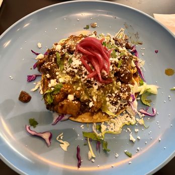 Corazon Cafe - Tostada Chicken Mole - Breakfast & Brunch Near Me - San Luis Obispo, California Corazon Cafe - Tostada Chicken Mole - Breakfast & Brunch Near Me - San Luis Obispo, California