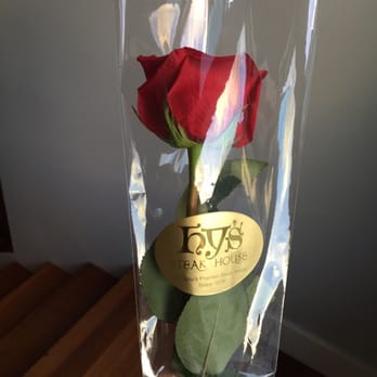 Hy's Steak House - They even gave me a flower! - Steakhouses Near Me - Honolulu, Hawaii