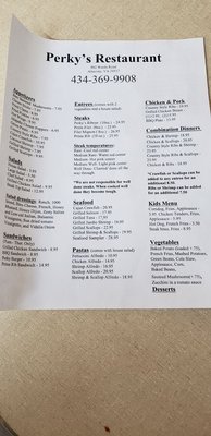 Menu photo 1 Perky's Restaurant Altavista, VA Menu photo 1 Perky's Restaurant Altavista, VA