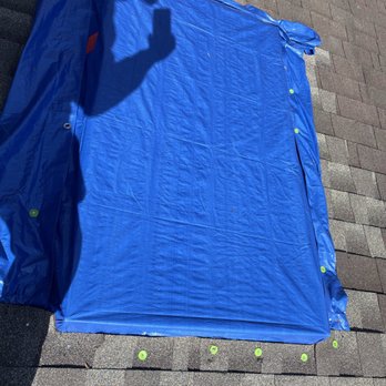 Magic Roofing & Siding - The tarp that Magic Roofing put in my roof. It was not secured properly. - Roofing Near Me - Ewing Township, New Jersey