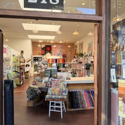 Back Porch Fabrics - Store entry with fabric displays