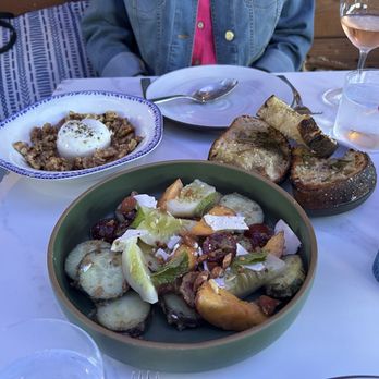 Stella - Cucumber and Peach Salad, Burrata with walnuts in brown butter - Italian Near Me - Kenwood, California