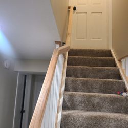 AL's Handyman & Construction Services - Offset railing, basement finish