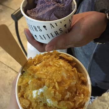 Afters Ice Cream - top - jasmine milk tea bottom - milk and cereal - Desserts Near Me - Riverside, California