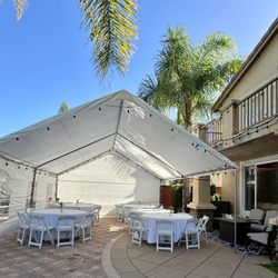 Kjs Party Rentals - 20x20 tent, tables and chairs
