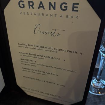 Grange Restaurant & Bar - Menu - New American Near Me - Sacramento, California Grange Restaurant & Bar - Menu - New American Near Me - Sacramento, California