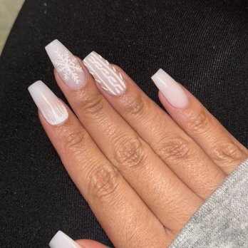 Orchid Nails & Spa - Freehand winter set - Nail Salons Near Me - Roseville, California
