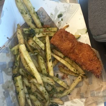 Gott's Roadside - Chicken tenders with garlic fries. - Burgers Near Me - San Francisco, California Gott's Roadside - Chicken tenders with garlic fries. - Burgers Near Me - San Francisco, California