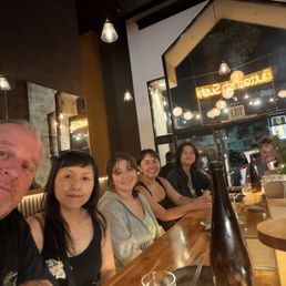 Sushi bar with family Sushi bar with family