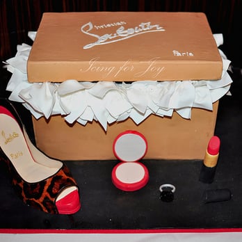 Icing For Joy - Custom Christian Louboutin shoe and shoe box cake - Desserts Near Me Icing For Joy - Custom Christian Louboutin shoe and shoe box cake - Desserts Near Me