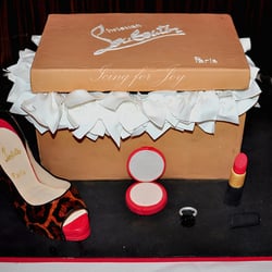 Icing For Joy - Custom Christian Louboutin shoe and shoe box cake