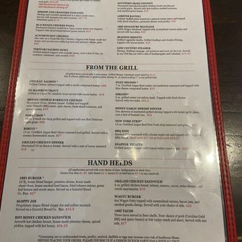 1885 Grill - Menu - Seafood Near Me - Acworth, Georgia