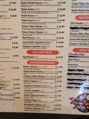 Menu photo 1 Royal Hyderabad - East Albuquerque, NM