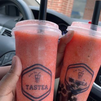 Tastea - Strawberry Yogurt Tea (one with tapioca pearls) - Bubble Tea Near Me - Fairview Heights, Illinois Tastea - Strawberry Yogurt Tea (one with tapioca pearls) - Bubble Tea Near Me - Fairview Heights, Illinois