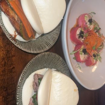 Musashi - Wagyu boa and Chashu Bao and Cherry Blossom Roll - Sushi Bars Near Me - Frisco, Texas Musashi - Wagyu boa and Chashu Bao and Cherry Blossom Roll - Sushi Bars Near Me - Frisco, Texas