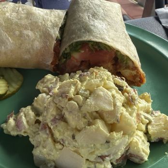 Silver Dolphin - Buffalo chicken wrap with potato salad. All really good. - American Near Me - Hernando Beach, Florida