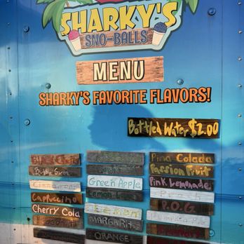 Sharky's Sno-Balls - Menu - Shaved Ice Near Me - Hilton Head Island, South Carolina Sharky's Sno-Balls - Menu - Shaved Ice Near Me - Hilton Head Island, South Carolina