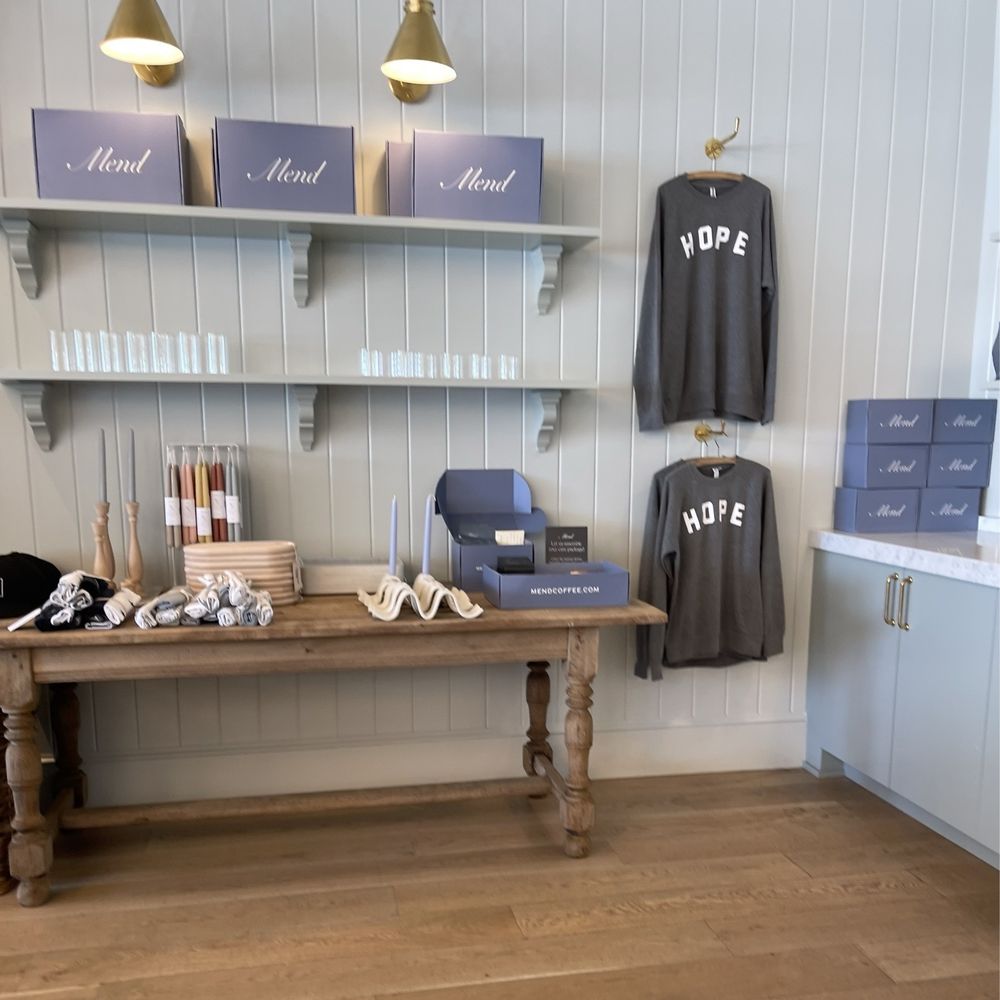 Mend Coffee & Goods - Merch area - Coffee & Tea Near Me - Atlanta, Georgia Mend Coffee & Goods - Merch area - Coffee & Tea Near Me - Atlanta, Georgia