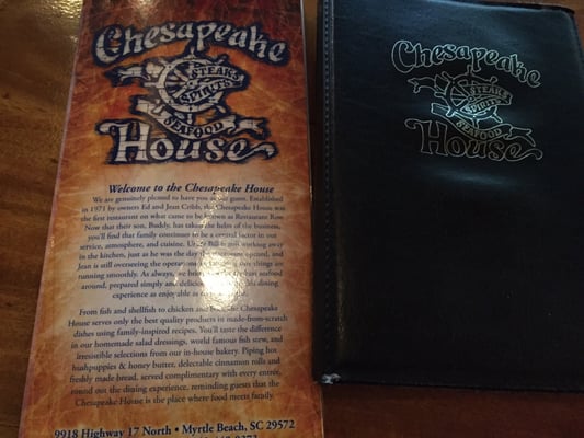Menu photo 2 Chesapeake House Myrtle Beach, SC