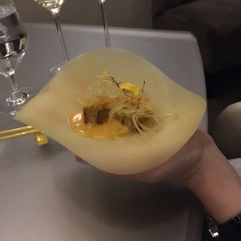 Alinea - Yellow: snapper, curry, banana, ... - New American Near Me - Chicago, Illinois Alinea - Yellow: snapper, curry, banana, ... - New American Near Me - Chicago, Illinois