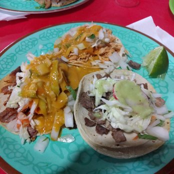 Antojitos La Chiapaneca - Tacos with all the toppings - Mexican Near Me - Tulum, ROO
