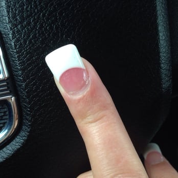 Vy Nails - Didn't take the time to remove the white acrylic properly before laying my pink down. - Nail Salons Near Me - Chino, California Vy Nails - Didn't take the time to remove the white acrylic properly before laying my pink down. - Nail Salons Near Me - Chino, California