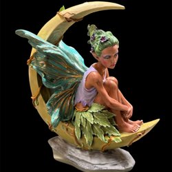 The Artisan - A wood nymph painted by owner & artist, Jeanne Whitehouse