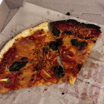 Blaze Pizza - A piece of pizza that is burnt - Pizza Near Me - Sparks, Nevada