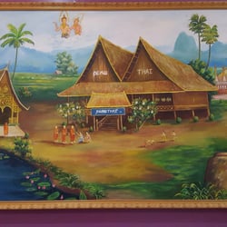 Beau Thai - Huge painting on the wall.