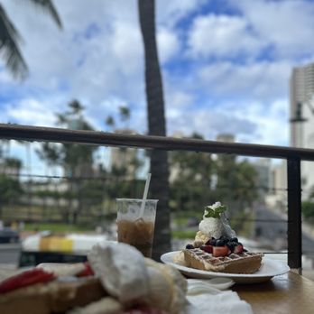 Waffle and Berry - Cream and berry waffle  Nuttela waffle with banana - Waffles Near Me - Honolulu, Hawaii