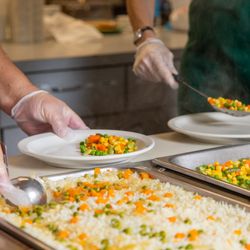 The Center for Active Living - Community Dining provides hot meals Monday - Thursday in a communal setting. Open to the public.