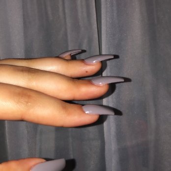 Bella Nails and Spas - Acrylic coffin shaped nails with gel - Nail Salons Near Me - Riverside, California