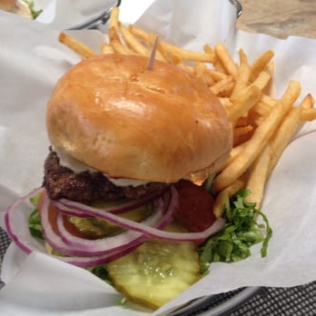 Ty's Burger House - Buffalo burger with no horseradish sauce (added aioli instead) and added fries - Burgers Near Me - Oceanside, California