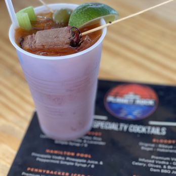 Planet Rock Vodka Distillery - Bloody Mary with brisket! Yum! - Distilleries Near Me - Austin, Texas Planet Rock Vodka Distillery - Bloody Mary with brisket! Yum! - Distilleries Near Me - Austin, Texas