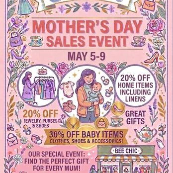 Bee Chic Consignment Boutique - Celebrate Mum in Style at Bee Chic!  Get ready to spoil the special women in your life (or yourself!) at our Mother's Day Sales Event. - Women's Clothing Near Me - Burley, Idaho