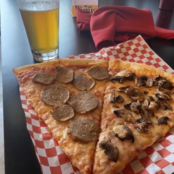 Rock'n Pies - Meatball Slice & mushroom (2 Slice Special Beer) - Pizza Near Me - Santa Monica, California Rock'n Pies - Meatball Slice & mushroom (2 Slice Special Beer) - Pizza Near Me - Santa Monica, California