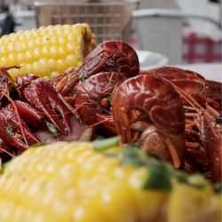 Corn and potatoes crawfish