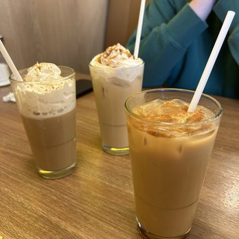 Stacked Pancake & Breakfast House - iced dirty chai, iced cookie butter with whipped cream, iced tiramisu with whipped cream - Breakfast & Brunch Near Me - St. Thomas, Ontario Stacked Pancake & Breakfast House - iced dirty chai, iced cookie butter with whipped cream, iced tiramisu with whipped cream - Breakfast & Brunch Near Me - St. Thomas, Ontario