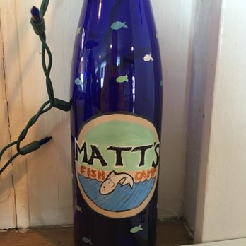 Matt's Fish Camp Bethany - Happy little hand painted wine bottle - Seafood Near Me - Bethany Beach, Delaware Matt's Fish Camp Bethany - Happy little hand painted wine bottle - Seafood Near Me - Bethany Beach, Delaware