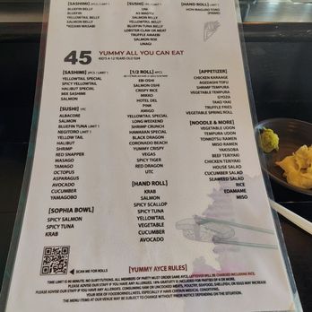 Yummy Sushi - Menu - Sushi Bars Near Me - Coronado, California Yummy Sushi - Menu - Sushi Bars Near Me - Coronado, California