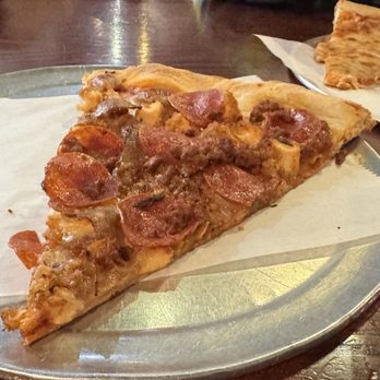 Front Street Pizza - Meat Lovers Slice - Pizza Near Me - Brooklyn, New York Front Street Pizza - Meat Lovers Slice - Pizza Near Me - Brooklyn, New York