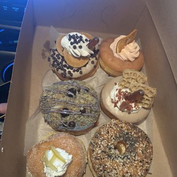North Fork Doughnut - Pancake, Orange Creme, Blueberry, Waffle, Lemon Creme, Everything Bagel w/ CC!!!!!!!!! - Donuts Near Me - Bay Shore, New York North Fork Doughnut - Pancake, Orange Creme, Blueberry, Waffle, Lemon Creme, Everything Bagel w/ CC!!!!!!!!! - Donuts Near Me - Bay Shore, New York