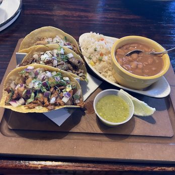 Santo Patio - Trio Tacos, Beans and Rice - Mexican Near Me - Del Valle, Texas