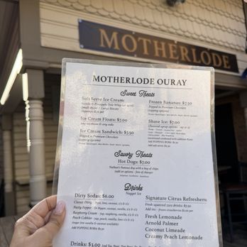 The Motherload - Menu - Ice Cream & Frozen Yogurt Near Me - Ouray, Colorado The Motherload - Menu - Ice Cream & Frozen Yogurt Near Me - Ouray, Colorado